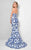 Two-Toned Baroque Print Mermaid Gown 1712P2536