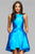 7859 Short Mikado Cocktail Dress with Over Skirt