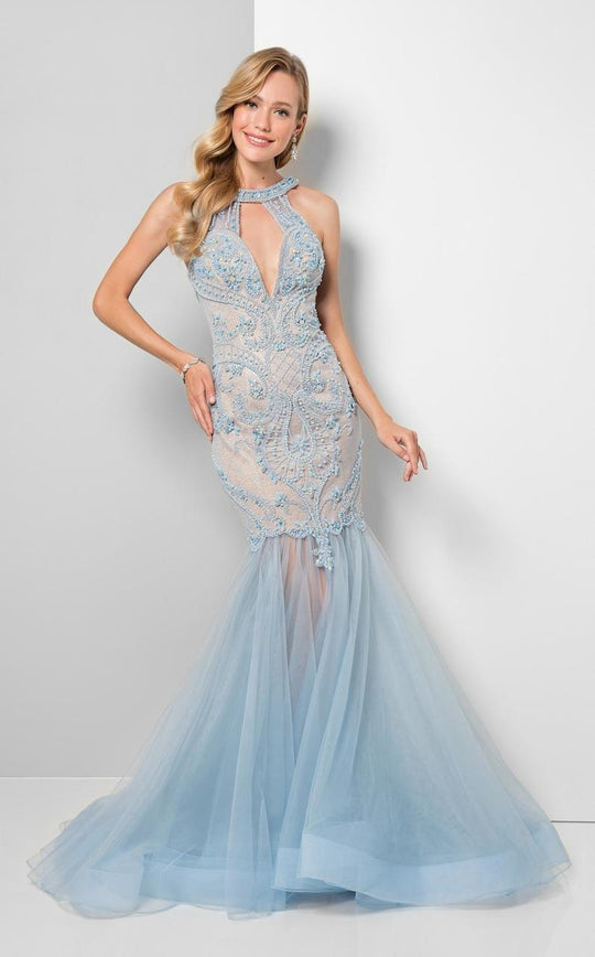 Terani Couture - Baroque Embellished Mermaid Gown 1712P2647 In White