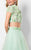 Terani Couture - Luxurious Two Piece Crop Top Gown 1712P2745 In Green