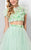 Terani Couture - Luxurious Two Piece Crop Top Gown 1712P2745 In Green