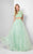 Terani Couture - Luxurious Two Piece Crop Top Gown 1712P2745 In Green