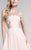 Terani Couture - Alluring Jeweled High Neck Mikado Ball Gown 1712P2887 In Pink