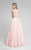 Terani Couture - Alluring Jeweled High Neck Mikado Ball Gown 1712P2887 In Pink