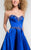 Terani Couture - Crystal Beaded Sweetheart Satin Ball Gown 1712P2893 In Blue