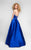 Terani Couture - Crystal Beaded Sweetheart Satin Ball Gown 1712P2893 In Blue