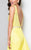 Terani Couture - Jeweled Sleeveless A-line Open Back Dress 1713P2541 In Yellow