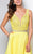 Terani Couture - Jeweled Sleeveless A-line Open Back Dress 1713P2541 In Yellow