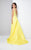 Terani Couture - Jeweled Sleeveless A-line Open Back Dress 1713P2541 In Yellow