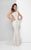 Terani Couture - Stunning Lacy Cutaway Gown 1713P2548 In White and Neutral