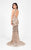 Terani Couture - Sparkly Mermaid Dress with Side Slit and Train 1713P2668 in Gray and Neutral