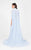 Terani Couture - Bejeweled High Neck Two-piece Chiffon Ball Gown 1713P2787 In Blue