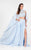 Terani Couture - Bejeweled High Neck Two-piece Chiffon Ball Gown 1713P2787 In Blue