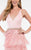Terani Couture - Gorgeous Fringe Dress with Side Slit 1715P2972 in Pink