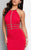 Terani Couture - Sexy Beaded Halter Neck Fit and Flare Jersey Gown 1715P2980 In Red
