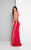 Terani Couture - Sexy Beaded Halter Neck Fit and Flare Jersey Gown 1715P2980 In Red