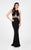 Terani Couture - Elegant Beaded Halter Neck Mermaid Jersey Dress 1715P2988 In Black
