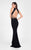Terani Couture - Elegant Beaded Halter Neck Mermaid Jersey Dress 1715P2988 In Black