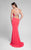 Beaded Halter Jersey Gown 1715P2992