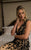 Lara Dresses - Sleeveless Floral V Neck Long Dress 32968 in Nude and Black