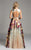 Lara Dresses - 33120 Sleeveless Bateau Neck Floral Long Dress In Neutral