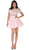 Poly USA - 7864 Bateau Cold Shoulder A-Line Cocktail Dress