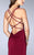 La Femme - Strappy Back Sweetheart Long Jersey Prom Dress 24263 in Red
