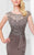 Montage by Mon Cheri - 117911 Cap Sleeve Illusion Gown in Brown