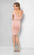 Terani Couture - Chic Rosette Short Sleeved Cocktail Dress 1711C3009 In Pink