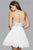 7873 Short Chiffon Cocktail Dress with Beaded Bodice