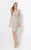 Terani Couture - Beaded Embroidery Bateau Neckline Short Evening Dress 1711C3023 In Neutral