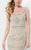 Terani Couture - Beaded Embroidery Bateau Neckline Short Evening Dress 1711C3023 In Neutral