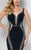Terani Couture - Sleeveless Sequin illusion Cocktail Dress 1711C3040 In Blue and Neutral