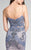 Terani Couture - Sequined Spaghetti Strap Illusion Mini-dress 1711C3041 In Blue and Neutral