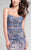 Terani Couture - Sequined Spaghetti Strap Illusion Mini-dress 1711C3041 In Blue and Neutral