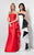 Terani Couture - Unique Strapless Ruffled Bodice Gown 1711E3158 In Black and Red