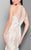 Terani Couture - Sheer Lace Appliqued Trumpet Gown 1711E3160 In White and Neutral