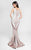 Terani Couture - Two-Toned Mermaid Gown 1711E3161 In White and Neutral