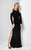 Terani Couture - Bateau Neckline with Dramatic Cutouts Black Evening Gown 1711E3167 In Black