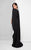 Terani Couture - Crystal Adorned Sheath Gown with Cape Detail 1711E3179 In Black and White
