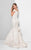 Terani Couture - Marvellous Off-shoulder Embellished Mermaid Gown 1711E3205 in Gold