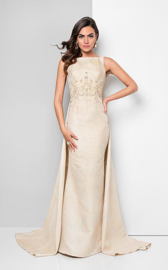 Sparkling Applique Overskirt Gown 1711E3208