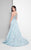 Terani Couture - Sparkling Applique Overskirt Gown 1711E3208 In Blue
