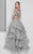 Terani Couture - Shimmering Ornate Tiered Organza Gown  1711E3214 In Silver and Neutral