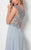 Terani Couture - Lovely Bead and Laced Bateau Neck A-line Dress 1711M3366 In Blue