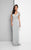 Terani Couture - Celestial Shirred Short Sleeve Gown 1711M3391 in Silver