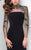Terani Couture - Hypnotic Lace Applique Illusion Gown 1711M3394 In Black