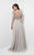Terani Couture - Ornate Bodice Illusion Sleeve Gown 1711M3401 In Neutral