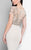 Terani Couture - Beaded Bodice Cap Sleeve Sheath Gown 1711M3402 In Neutral
