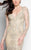 Terani Couture - Long Sleeve Beaded Applique Mermaid Dress 1711M3407 in Neutral